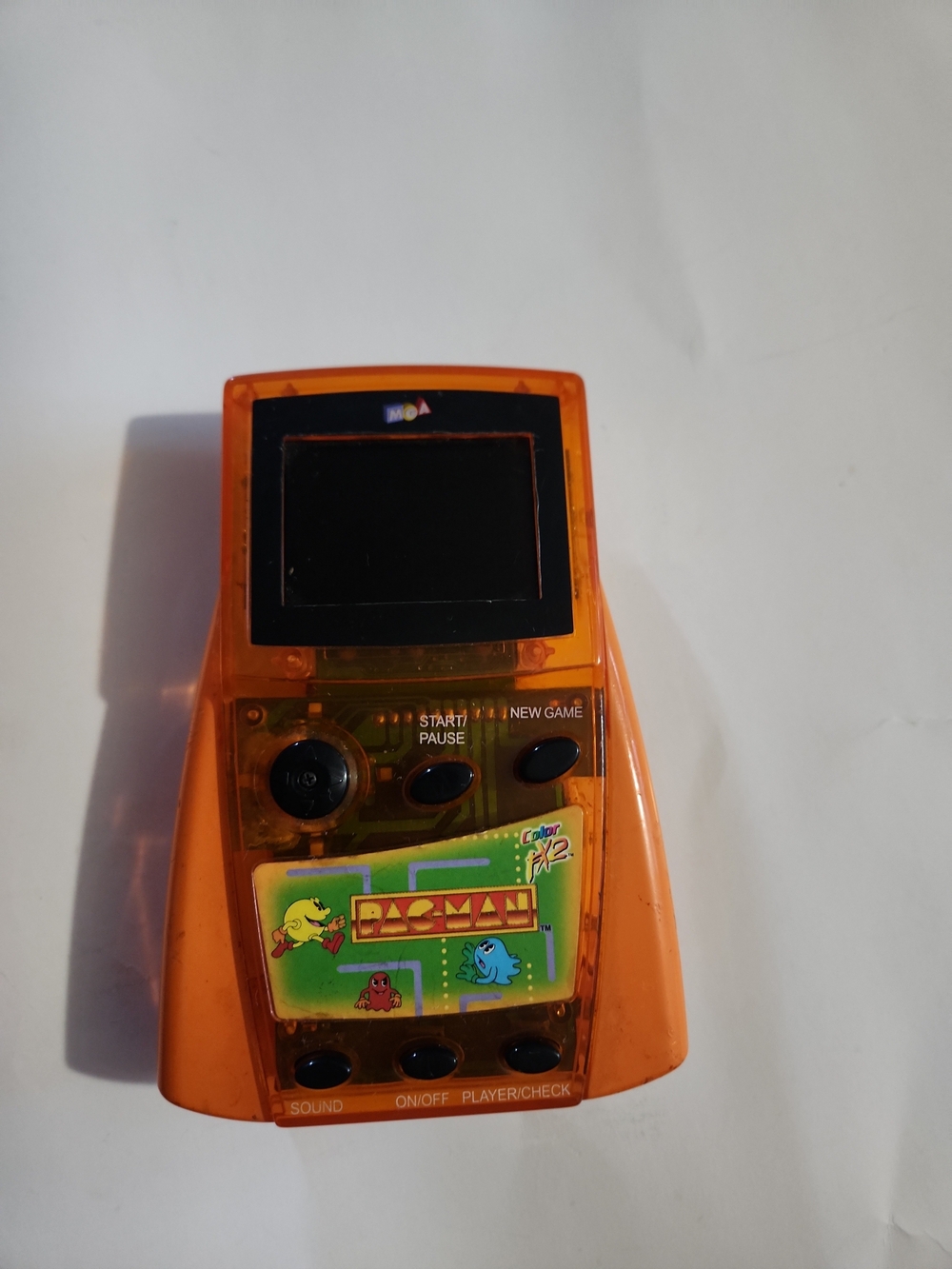 Retro Pocket Maze Game Console in Translucent Orange